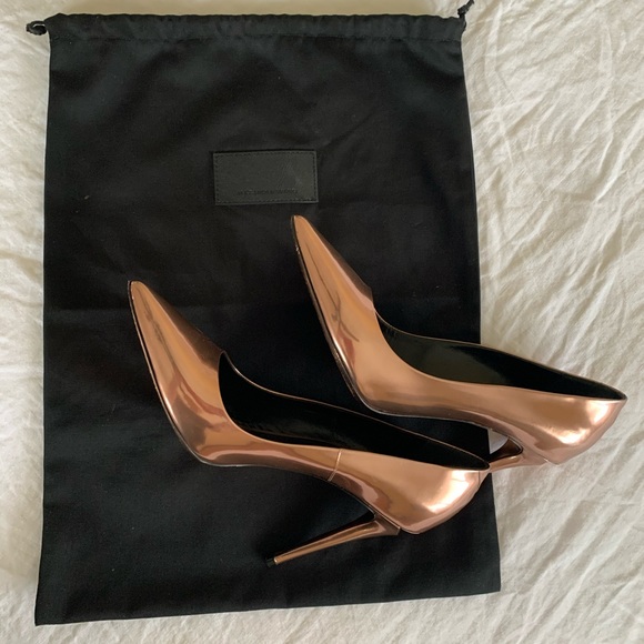Alexander Wang Tia Metallic Rose Gold Pumps sz 41 - Picture 10 of 10